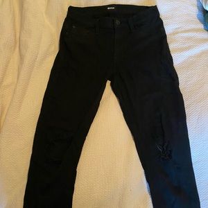 Hudson Jeans- black and distressed